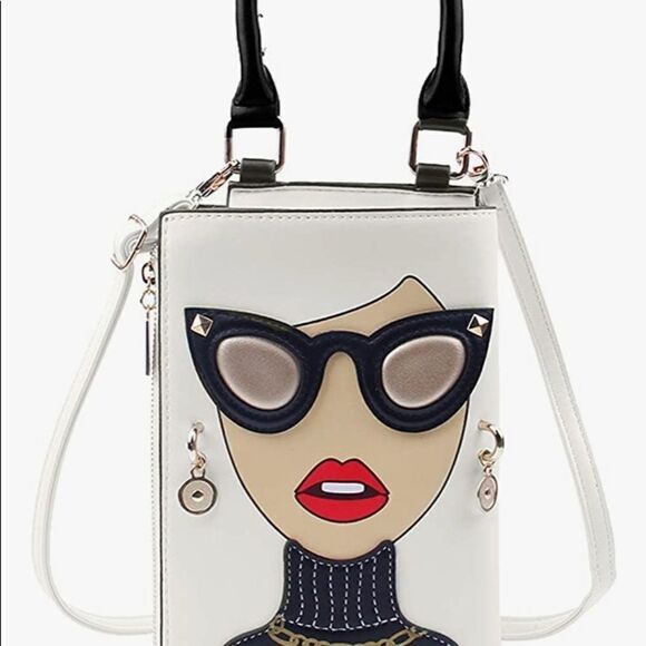 Cute Big Glasses Face Clutch‎ Purse RED ONLY - Picture 10 of 12